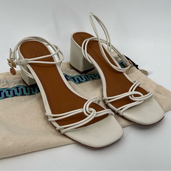 Tory Burch IVORY Mini BENTON Knotted Strap Sandal Sz 6 - Picture 2 of 10